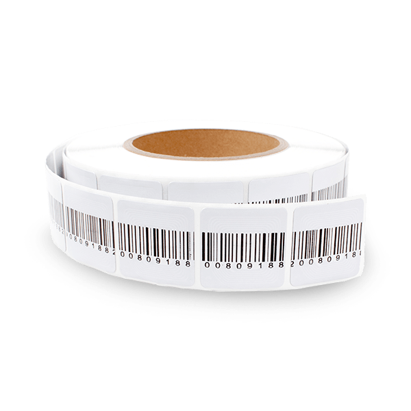 Labels RF 8.2 MHz - Dummy Barcode - 1.2"x1.2" (30x30mm) - Roll of 1000 - Pack of 5 rolls