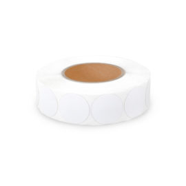 Labels RF 8.2 MHz - Round Plain - 1.6" (40mm) - Roll of 1000 - Pack of 5 rolls