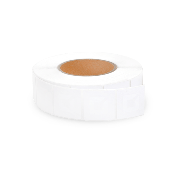 Labels RF 8.2 MHz - Square Plain - 1.6"x1.6" (40x40mm) - Roll of 1000 - Pack of 5 rolls