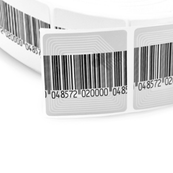Labels RF 8.2 MHz - Dummy Barcode - 1.6"x1.6" (40x40mm) - Roll of 1000 - Pack of 5 rolls