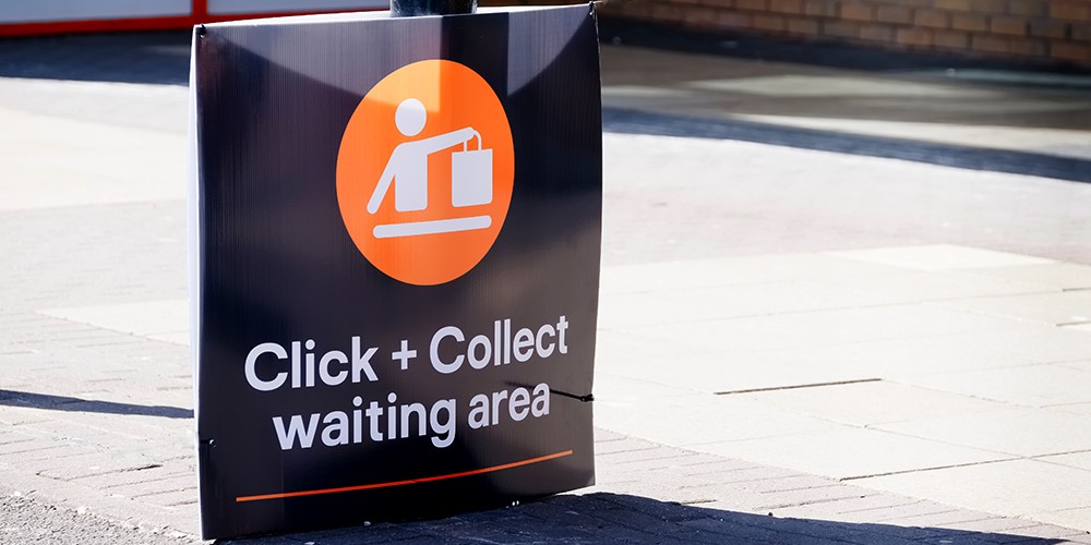 Shopping habits - Click and collect signage